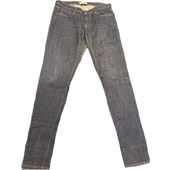 Uniqlo Women's Skinny Tapered Mid Rise Jeans Denim Blue Dark Wash Size W28 x L33 - Picture 1 of 16
